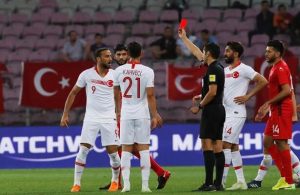 Cenk Tosun sent off during Turkey friendly