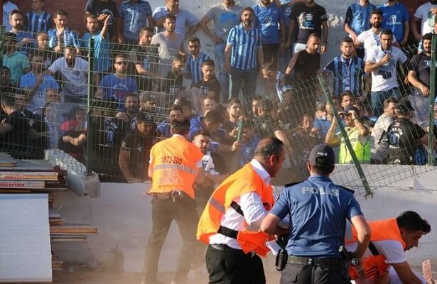 Super Lig promotion play-off marred by crowd disturbance